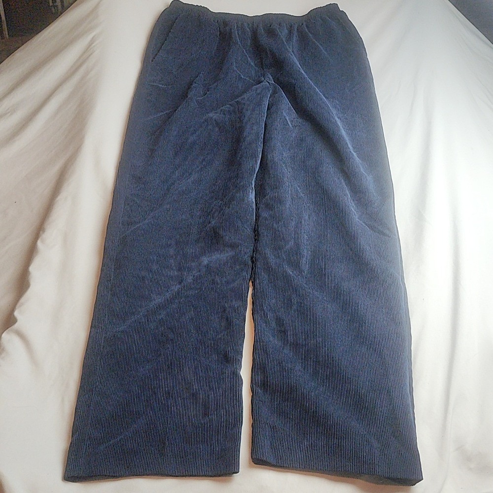 Alfred Dunner Corduroy Pull-On Pants Navy Blue Women's Size 16